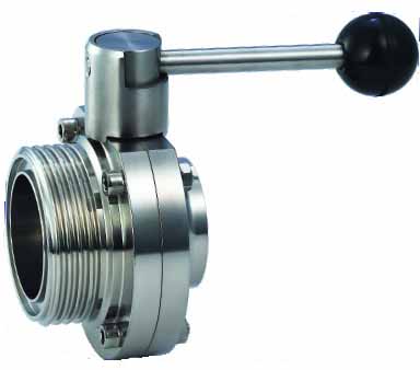 卫生级焊接螺纹蝶阀  